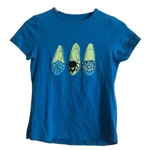 Metropolitan Museum of Art Blue and Green Beaded Shoes Short Sleeve T-Shirt Top